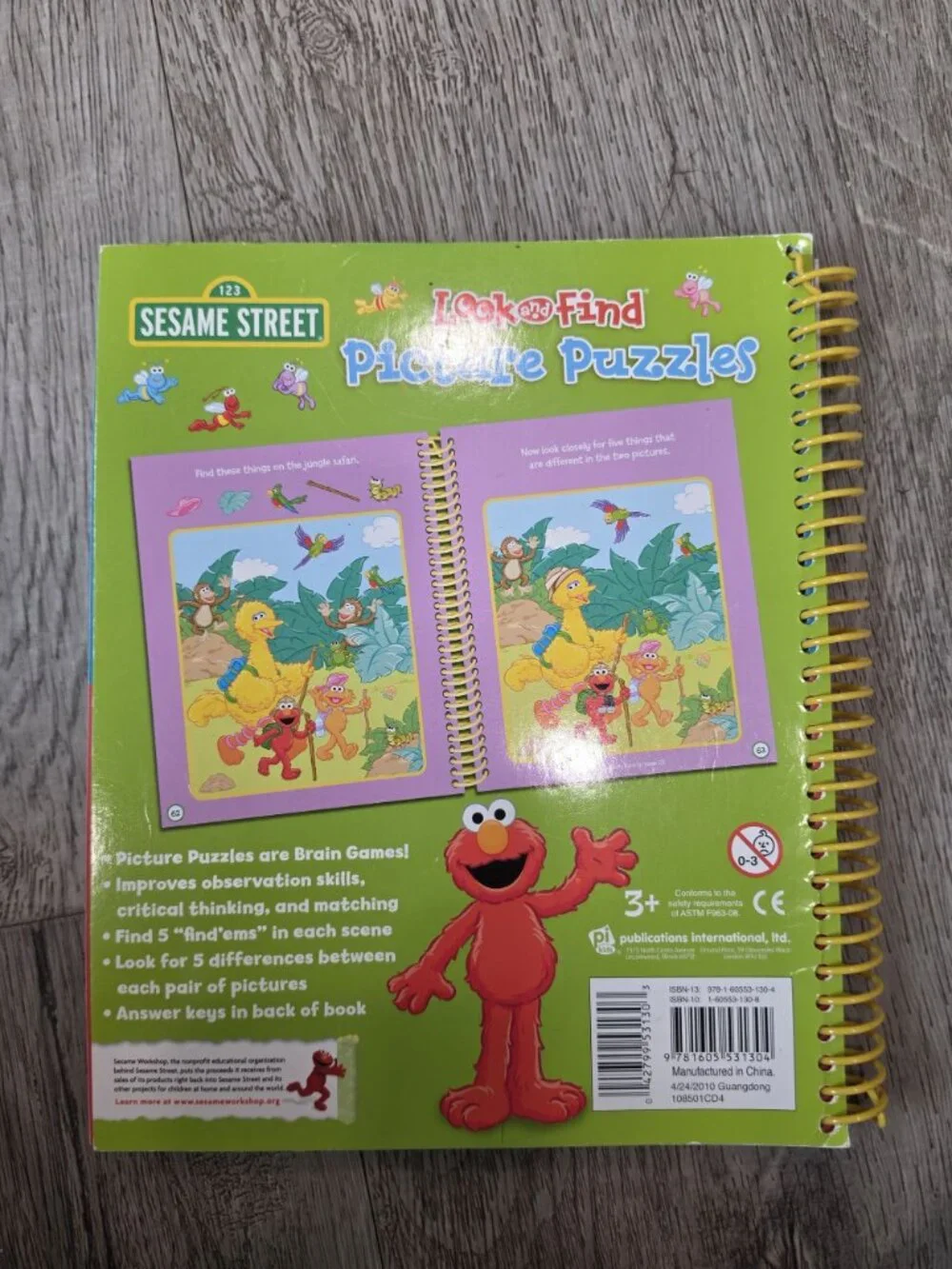 Sesame Street Look And Find Picture Puzzles Spiral Book For Ages 3+